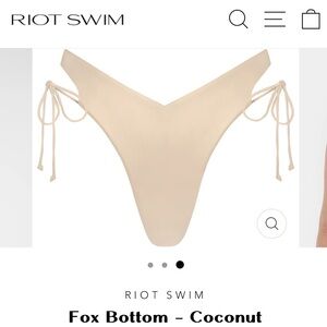 Riot Swim Fox Bottoms in Coconut